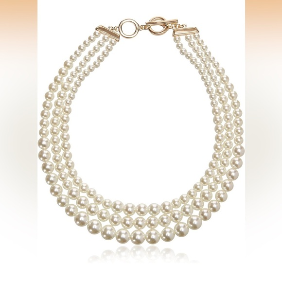 Anne Klein Jewelry - Anne Klein Triple Strand Pearl Necklace